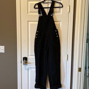 Black denim overalls. Size small. J. Galt/Brandi Melville.